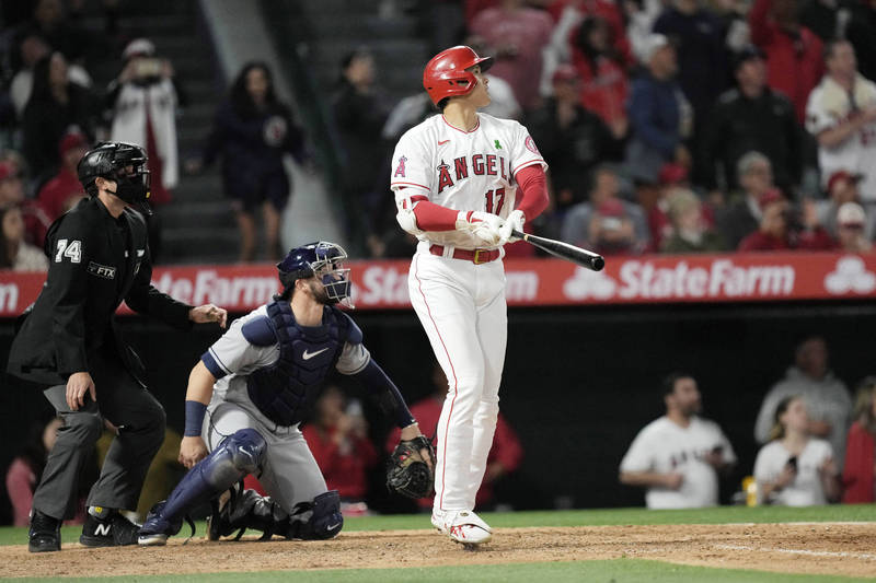 大谷翔平今敲出生涯首發滿貫砲。（今日美國） 